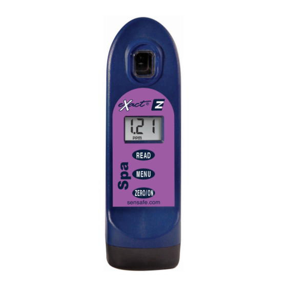 Sensafe Spa Exact Z Manuals
