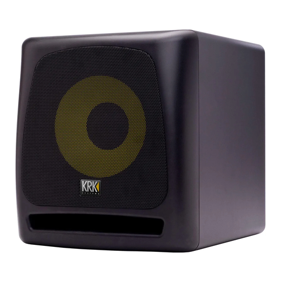 KRK 10S Manuals