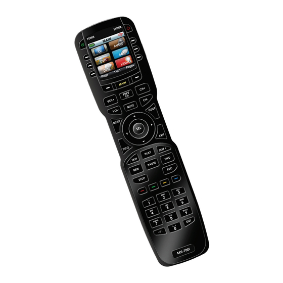 Universal Remote Control Complete Control MX-780i Owner's Manual