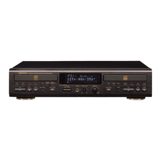 Denon CDR-WI500 Operating Instructions Manual