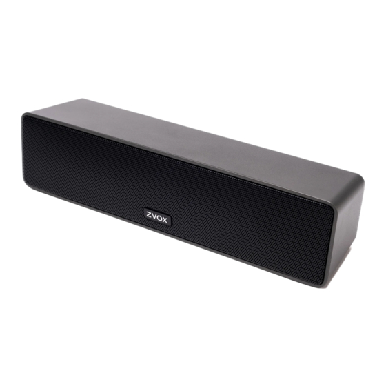 Zvox Audio AccuVoice AV100 Setup & Operation