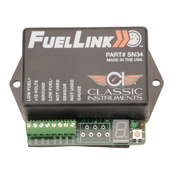 CLASSIC INSTRUMENTS FUEL LINK SN34 INSTALLATION MANUAL Pdf Download