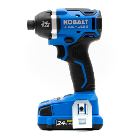 Kobalt 24v best sale impact driver manual