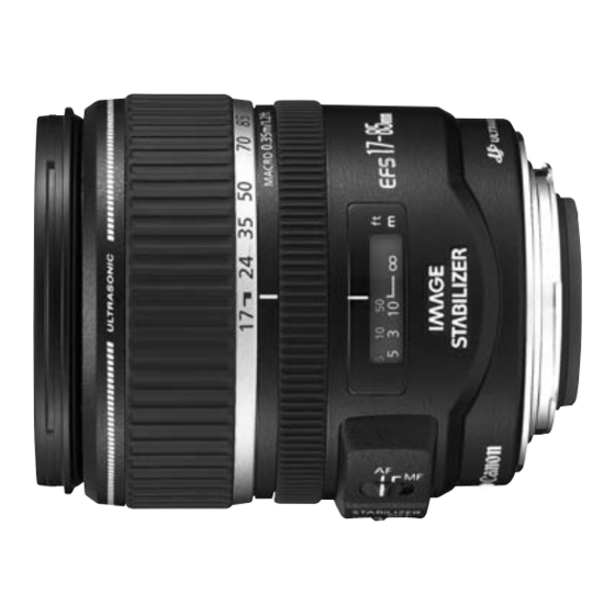 CANON EF-S17-85MM F/4-5.6 IS USM INSTRUCTIONS MANUAL Pdf Download ...