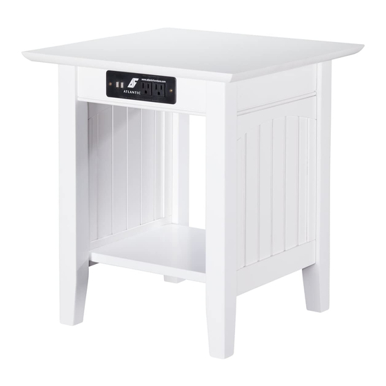 ATLANTIC FURNITURE NANTUCKET END TABLE CHARGING STATION ASSEMBLY INSTRUCTIONS Pdf Download