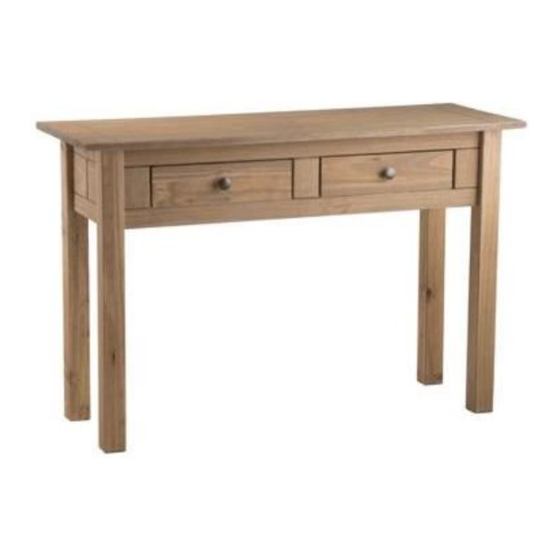 BIRLEA SANTIAGO 2 DRAWER CONSOLE TABLE ASSEMBLY INSTRUCTIONS MANUAL Pdf