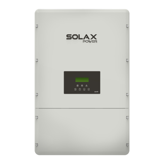 Anvendt Drejning Falde tilbage SOLAX A1-HYBRID SERIES USER MANUAL Pdf Download | ManualsLib