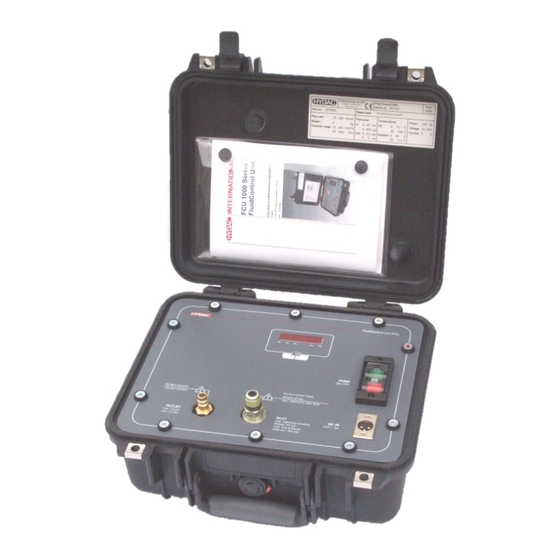 HYDAC FILTER SYSTEMS FCU 1210 OPERATING AND MAINTENANCE INSTRUCTIONS MANUAL Pdf Download