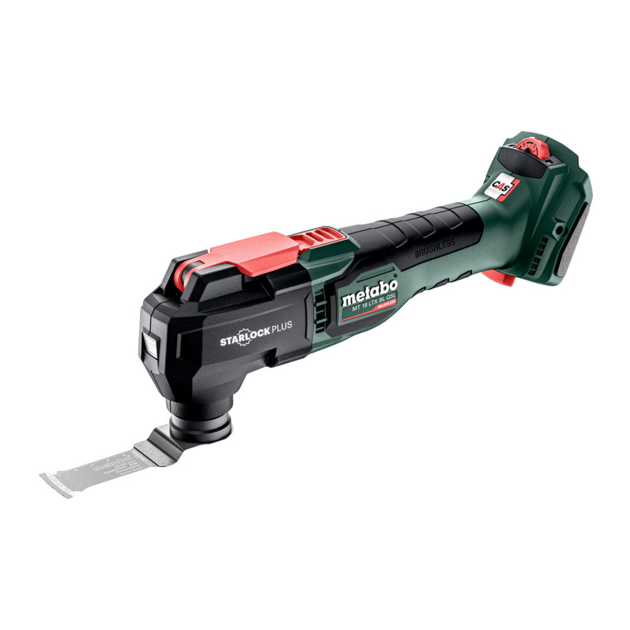 Metabo MT 18 LTX BL Q SL Manuals