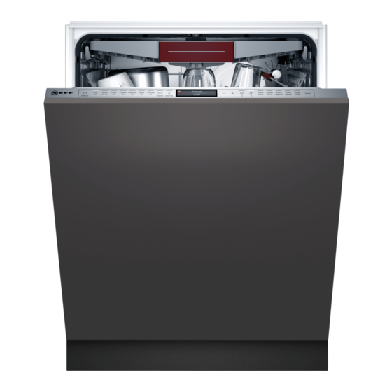 NEFF S189YCX01E Integrated Dishwasher Manuals
