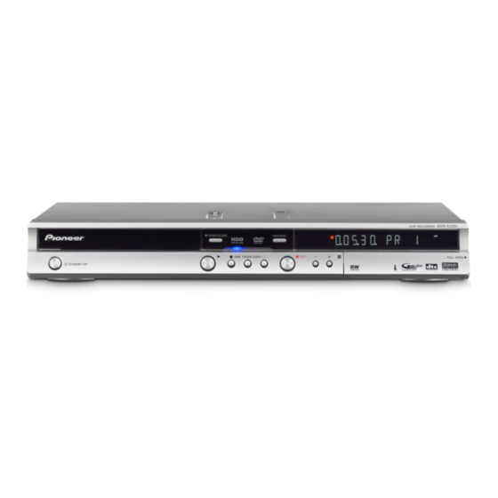 Pioneer DVR-530H Update Manual