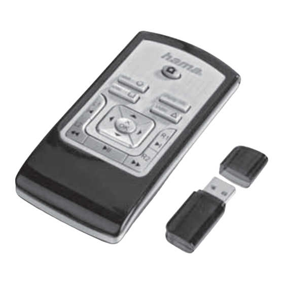 Hama Remote Control Operating Instructions Manual