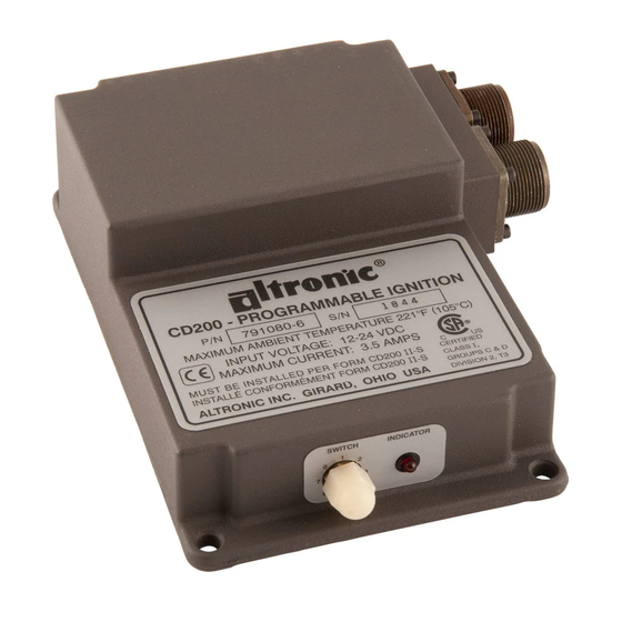 Altronics CD200 Installation Instructions Manual