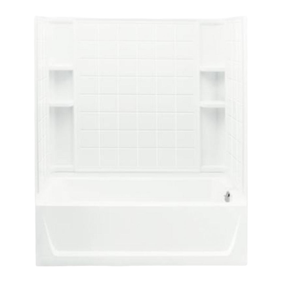 Sterling Plumbing Wall Surround with Backer Boards 71124106 Specification Sheet