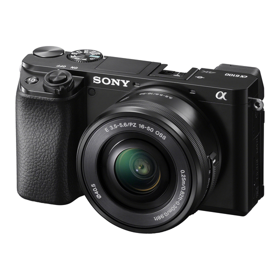 SONY A6100 HELP MANUAL Pdf Download | ManualsLib