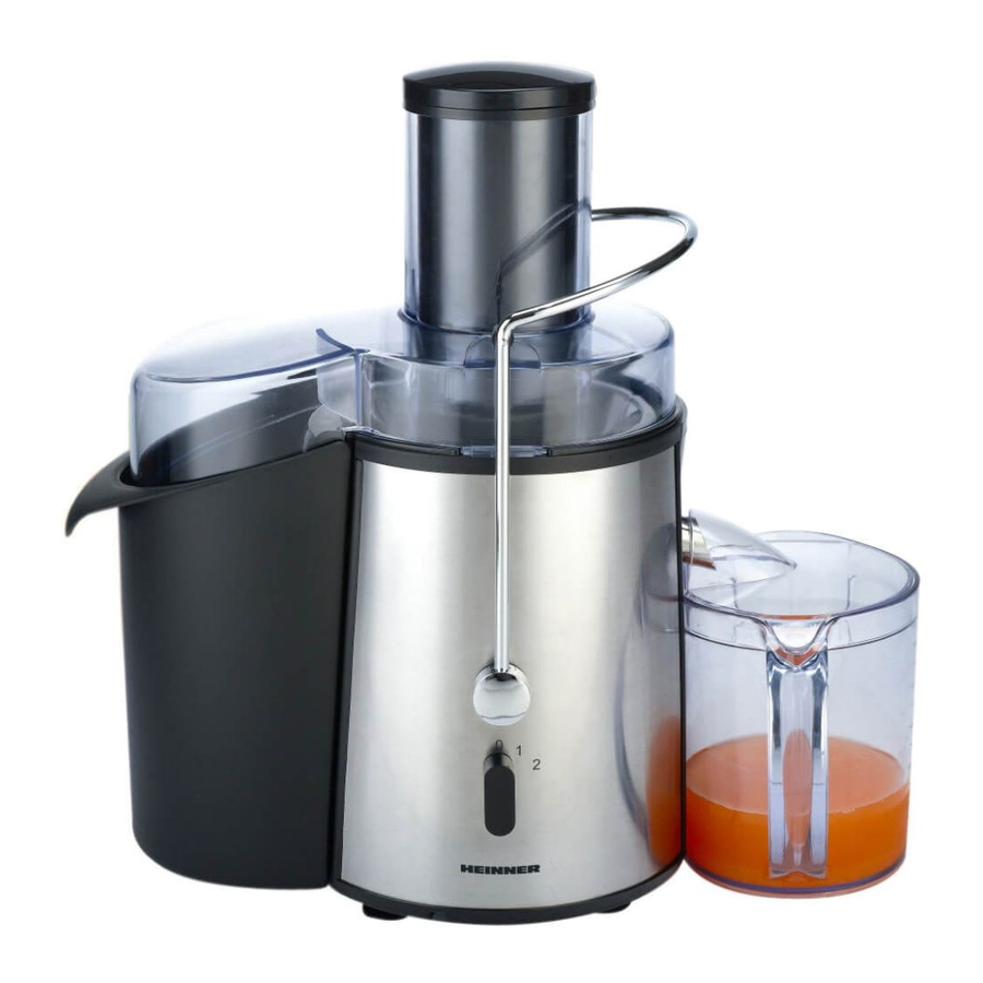 Heinner XF-1000SS Juice Extractor Manuals