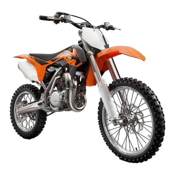 KTM 85 SX 17/14 2014 Setup Instructions
