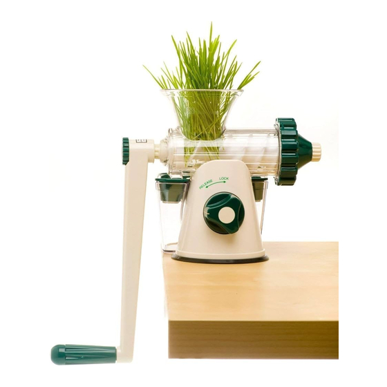 Healthyjuicer Wheatgrass juicer Operation Instructions