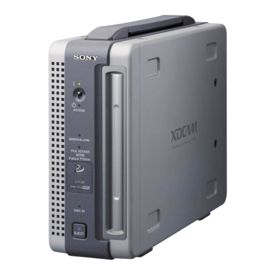 Sony PDW-1 Operation Manual