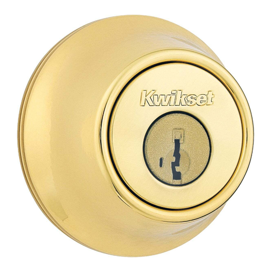 KWIKSET DEADBOLT SERIES QUICK INSTALLATION MANUAL Pdf Download ManualsLib