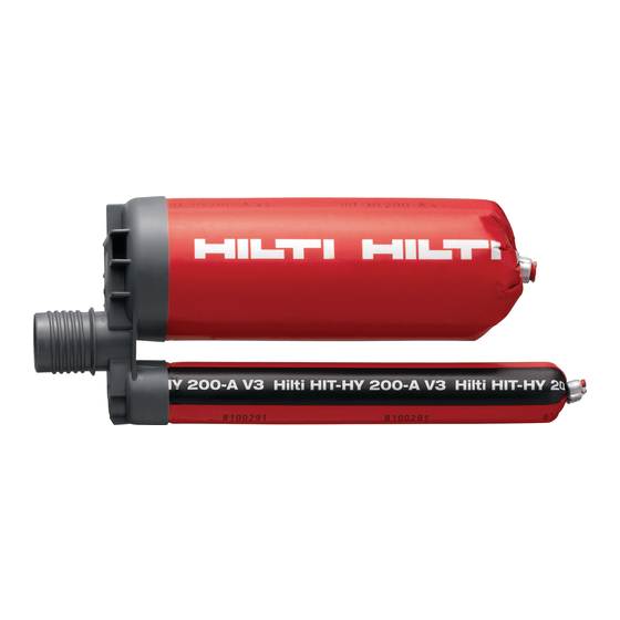 Hilti HIT-HY 200-A Manuals