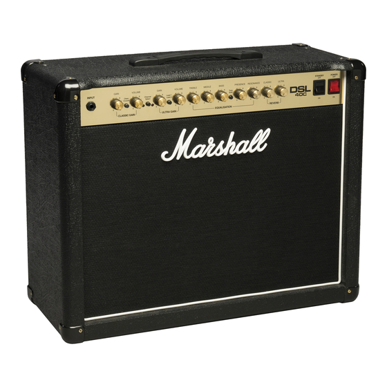Marshall Amplification DSL 40C Owner's Manual