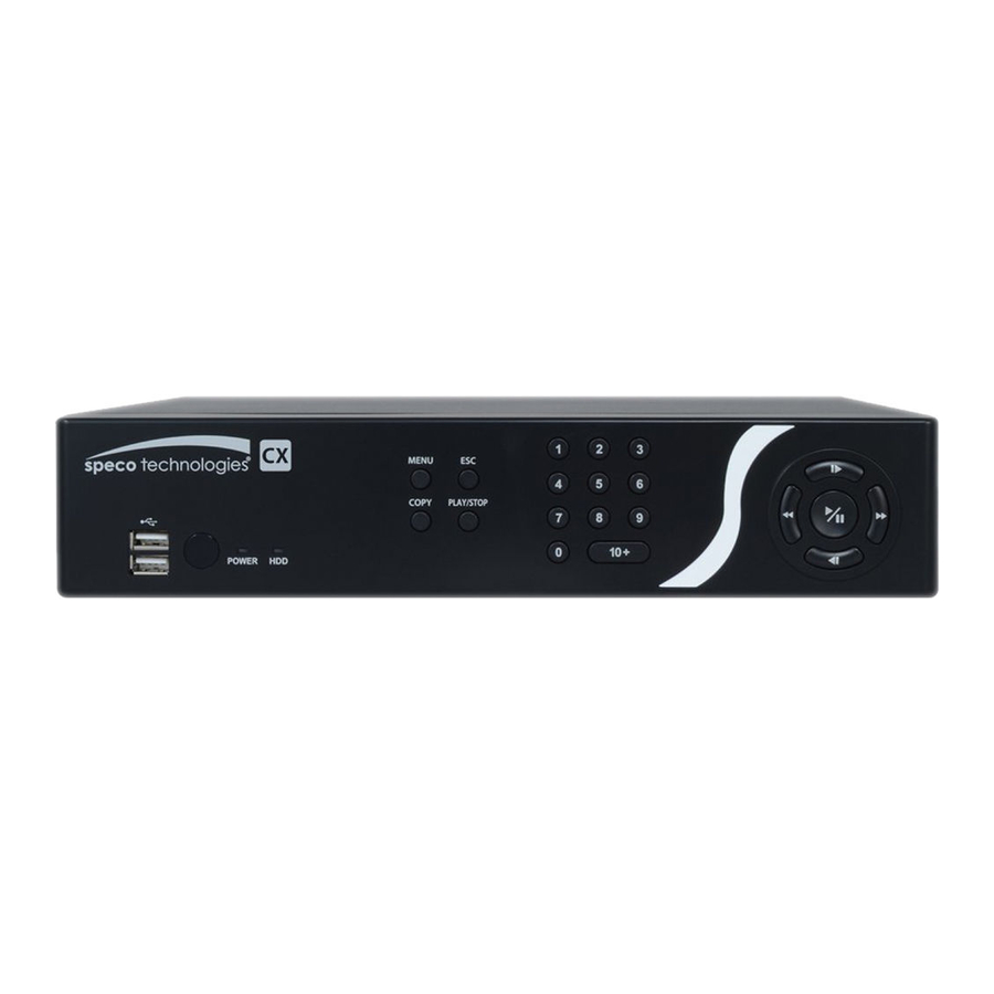 Speco D4CX Quick Reference Manual