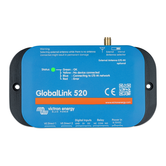 VICTRON ENERGY GLOBALLINK 520 MANUAL Pdf Download ManualsLib