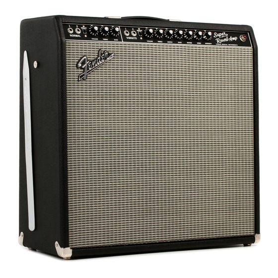 FENDER 1965 SUPER REVERB-AMP OPERATING INSTRUCTIONS MANUAL Pdf Download ...