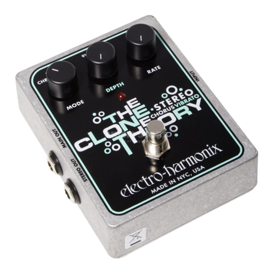 ELECTROHARMONIX BASS CLONE MANUAL Pdf Download ManualsLib