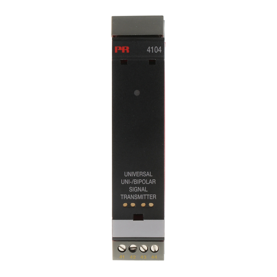 PR ELECTRONIC 4104 PRODUCT MANUAL Pdf Download | ManualsLib