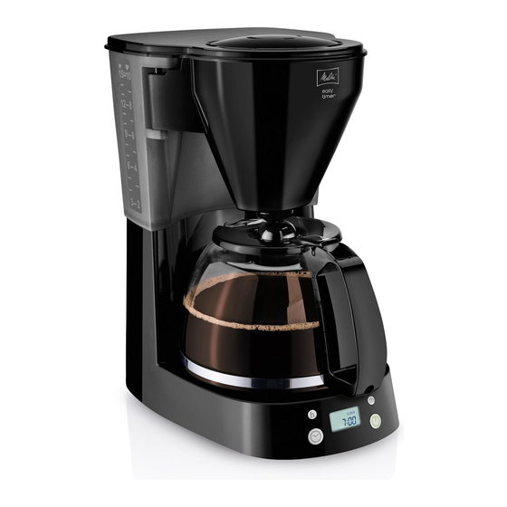 MELITTA EASY TIMER OPERATING INSTRUCTIONS MANUAL Pdf Download ManualsLib