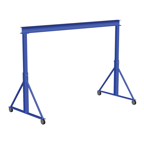 GORBEL ADJUSTABLE GANTRY CRANE INSTALLATION, OPERATION & MAINTENANCE