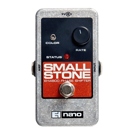 Electro Harmonix Nano Small Stone Manual Pdf Download Manualslib