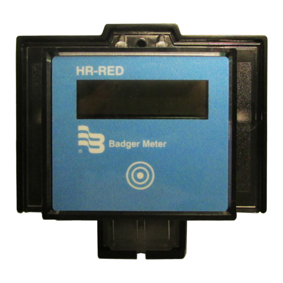BADGER METER HRRED MANUAL Pdf Download ManualsLib