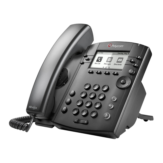 POLYCOM VVX310 SERIES END USER MANUAL Pdf Download | ManualsLib