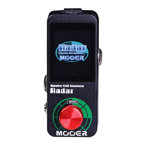 Mooer Radar Owner's Manual