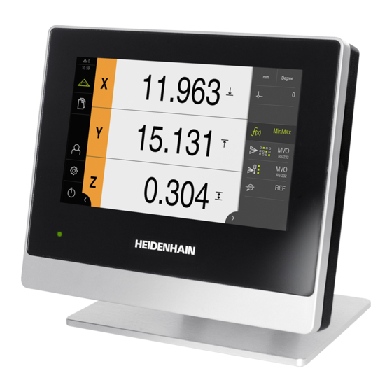 HEIDENHAIN GAGECHEK 2000 SERIES OPERATING INSTRUCTIONS MANUAL Pdf