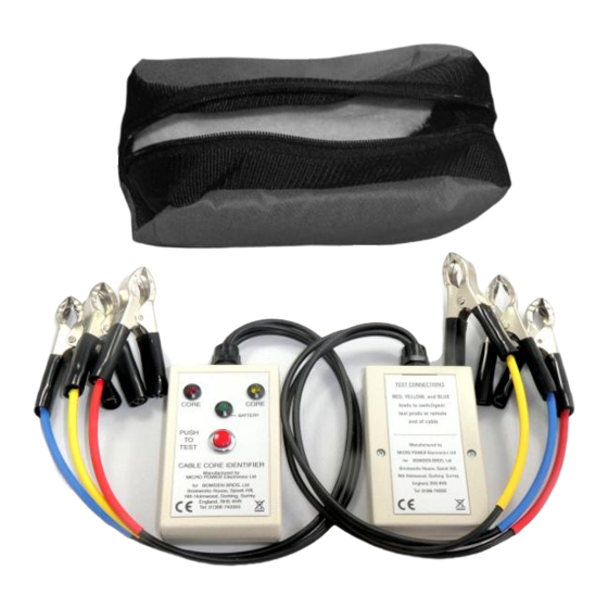 Bowdens Cable Core Identifier Operating Instructions