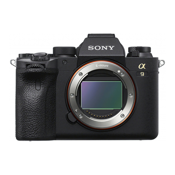 Sony ILCE-9M2 Instruction Manual