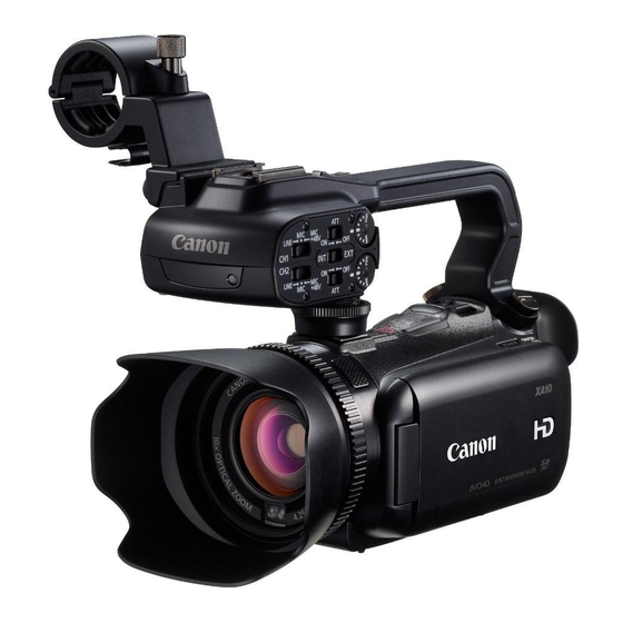 Canon XA10 Quick Manual