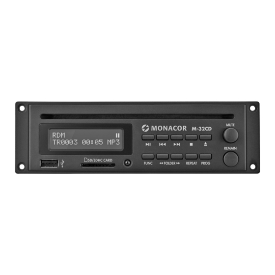 Monacor M-32CD Installation And Operating Instructions Manual