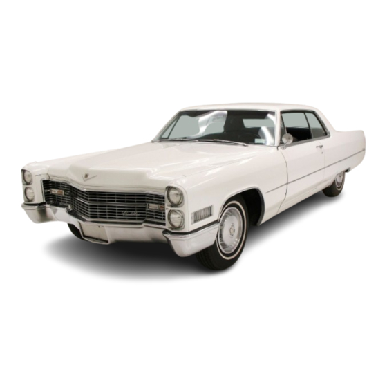 Cadillac Calais Coupe 1966 Owner's Manual