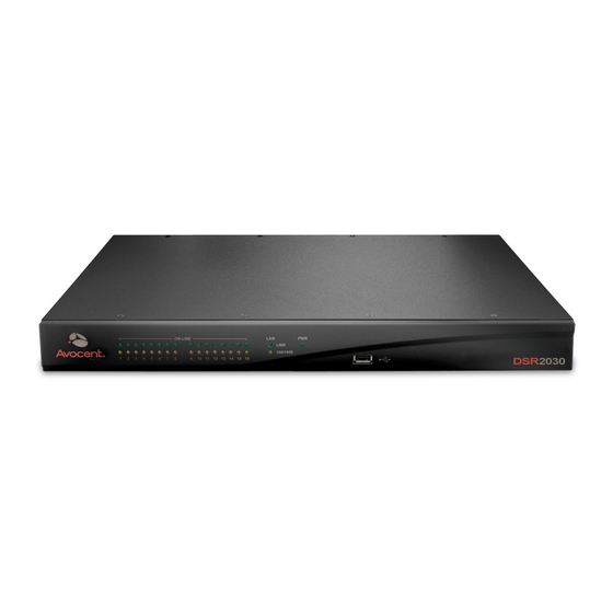 Avocent DSR Series DSR1030 Quick Installation Manual
