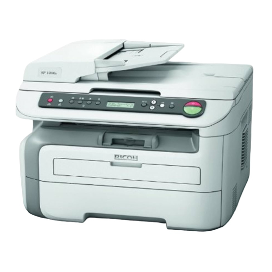 Aficio SP 1200S Quick Installation Manual