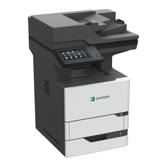 Lexmark MX826ade Quick Reference