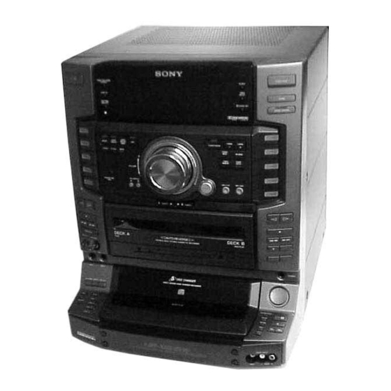 User Manuals: Sony HCD-XGV6 Stereo System