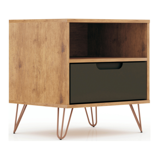 Manhattan Comfort Rockefeller nightstand 01 drawer Assembly Instructions Manual