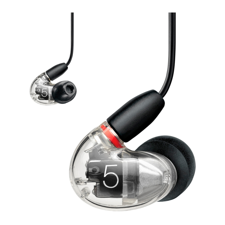 Shure Sound Isolating Aonic 5 - Earphones Manual