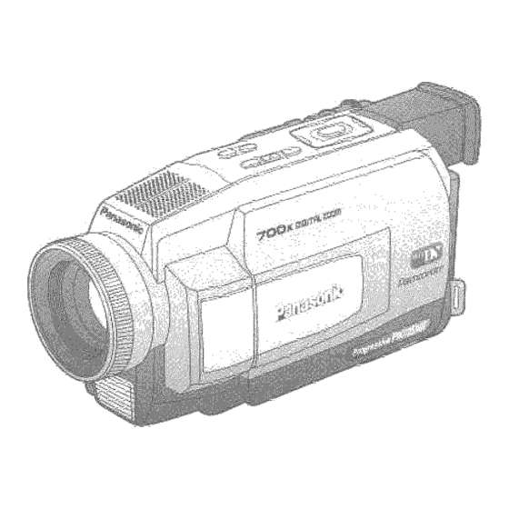 Panasonic Digital Palmcorder PV-DV52 Operating Instructions Manual
